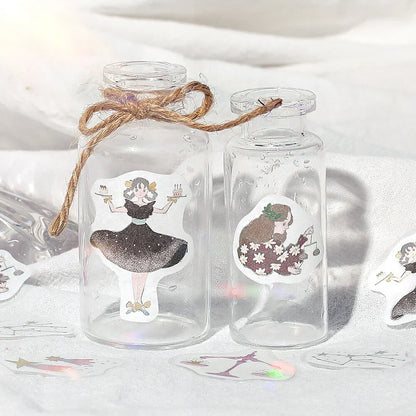 Constellation Girls Foil-stamped Flake Seal - Leo &amp; Virgo &amp; Libra - Techo Treats