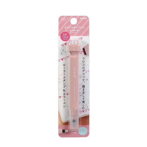 cruro Rolling Stamp Pen - Desert Pink (Party Flags) - Kutsuwa - Default Title by Techo Treats Stationery