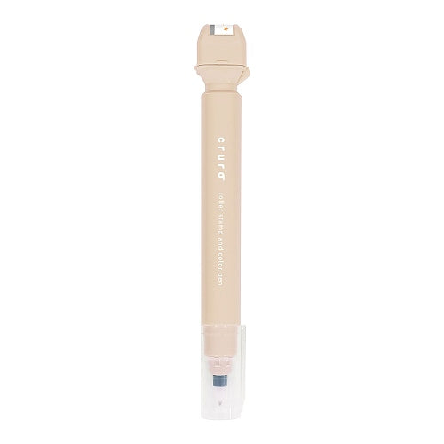cruro Rolling Stamp Pen - Latte Beige (Star Garland) - Kutsuwa - Default Title by Techo Treats Stationery