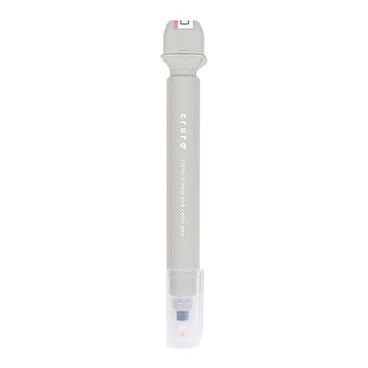 cruro Rolling Stamp Pen - Light Greige x Check Box - Kutsuwa - Default Title by Techo Treats Stationery