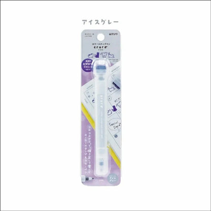 cruro Rolling Stamp Color Pen Vol.2 - Cat x Gray - Kutsuwa - Default Title by Techo Treats Stationery