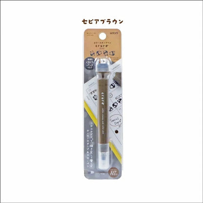 cruro Rolling Stamp Color Pen Vol.2 - Panda x Sepia Brown - Kutsuwa - Default Title by Techo Treats Stationery