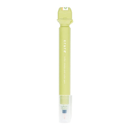 cruro Rolling Stamp Pen - Olive Green (Happy Clover)