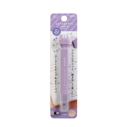 cruro Rolling Stamp Pen - Pale Lavender (Cat Footprints)