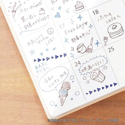 cruro Rolling Stamp Pen - Smoky Blue (Arrow Pattern)