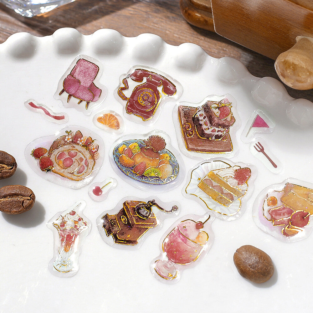 Crystal Seal Epoxy Sticker - Love Cafe A La Mode - Techo Treats
