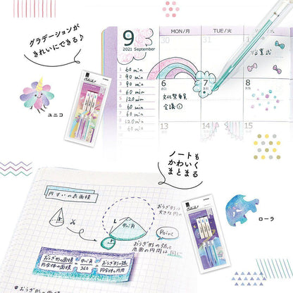 Culicule Colored Pencil - Set of 3 - 1st Series - Kutsuwa - pastel sugar by Techo Treats Stationery