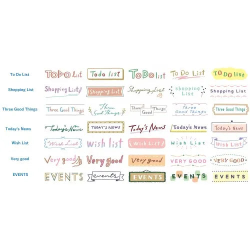 Deco Rush 10mm Limited Topic Series - Shopping List