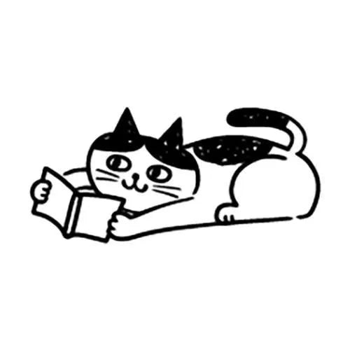 Decole Cat Life Rubber Stamp - Reading - Default Title by Techo Treats Stationery