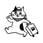 Decole Cat Life Rubber Stamp - Travel - Default Title by Techo Treats Stationery
