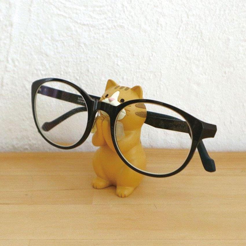 Decole Desktop Cat Glasses Stand - Tiger Cat - Default Title by Techo Treats Stationery
