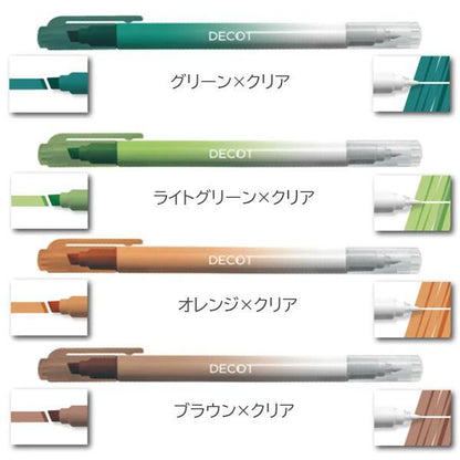 DECOT Vol.2 White Reversal Marker (8 colors) - Sun-Star Stationery - Red x Clear by Techo Treats Stationery