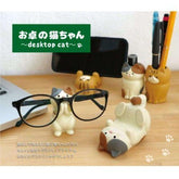 Desktop Cat Mini Pen Stand - Tiger Cat - Techo Treats