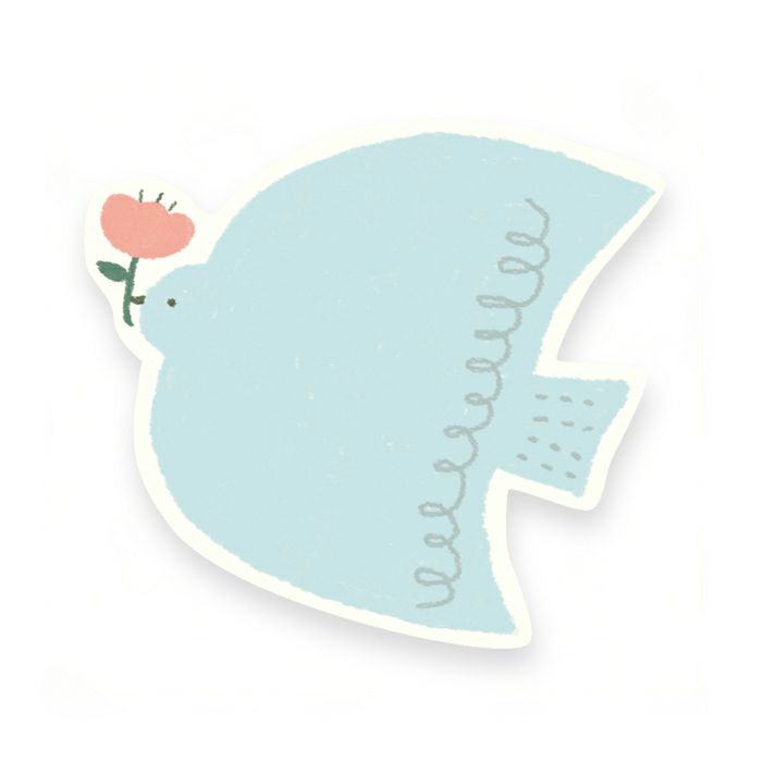 Die-cut Sticky Notes - Little Bird - Furukawa Shiko - Default Title by Techo Treats Stationery