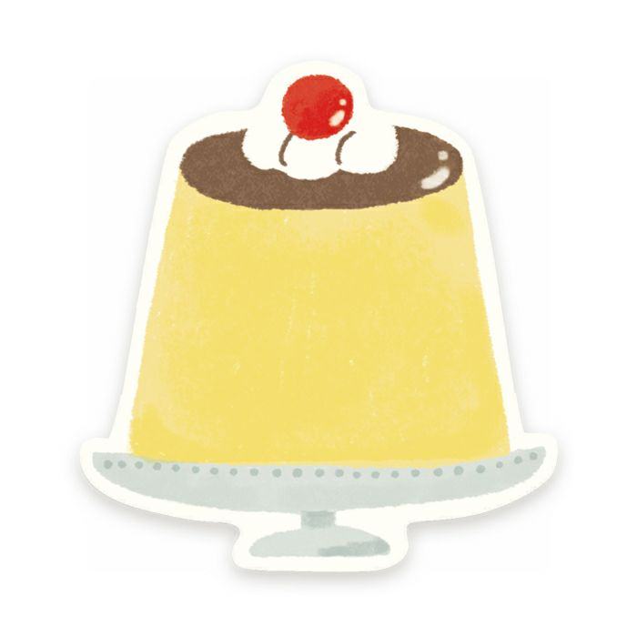 Die-cut Sticky Notes - Pudding - Furukawa Shiko - Default Title by Techo Treats Stationery