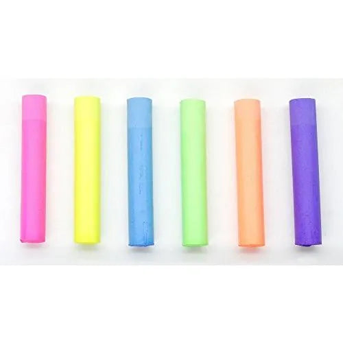 Dustless Water-resistant Chalk - Fluorescent (Set of 6) - Nihon Rikagaku - Default Title by Techo Treats Stationery