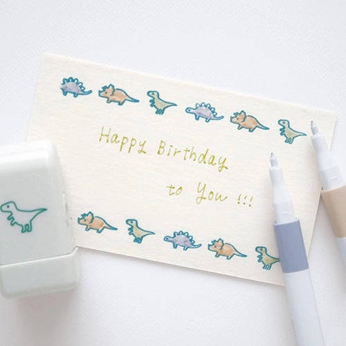 EL COMMUN Deco Loop Rolling Stamp - Dinosaur - Default Title by Techo Treats Stationery