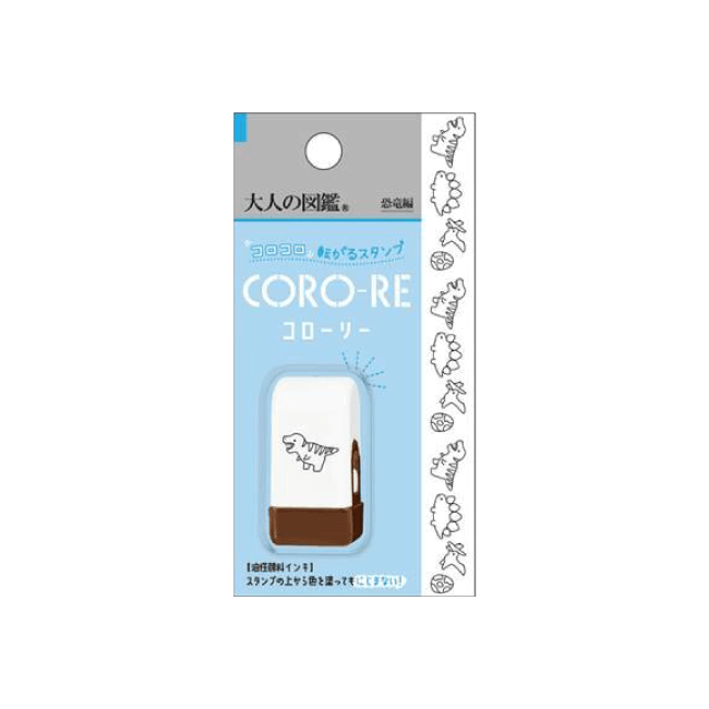 Encyclopaedia for Adults CORO-RE Rolling Stamp - Dinosaur - KAMIO JAPAN - Default Title by Techo Treats Stationery