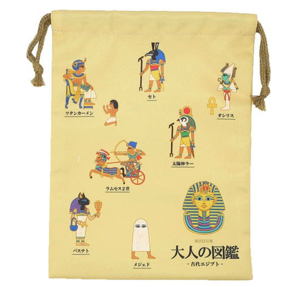 Encyclopaedia for Adults Drawstring Bag - Ancient Egypt - KAMIO JAPAN - Default Title by Techo Treats Stationery
