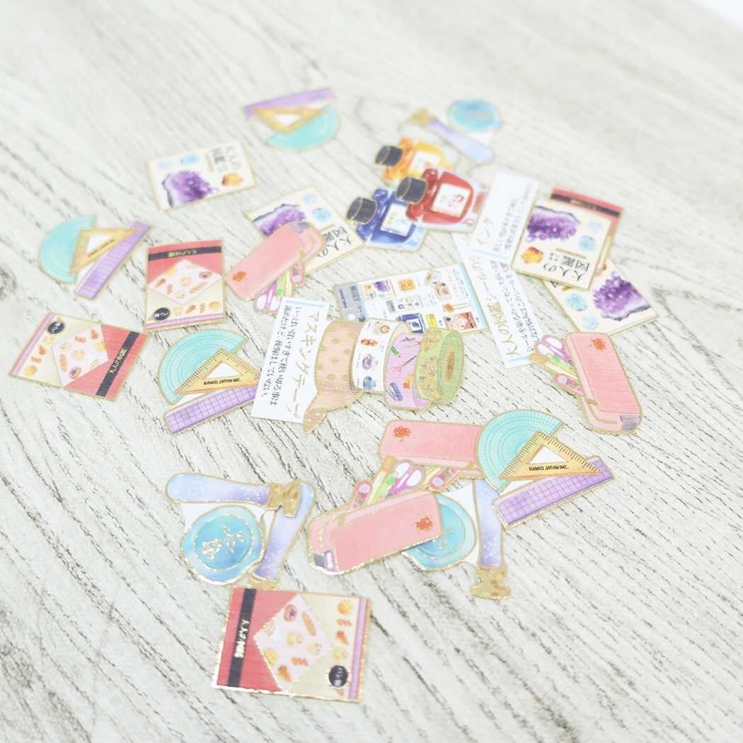 Encyclopaedia for Adults Flake Stickers - Stationery - KAMIO JAPAN - Default Title by Techo Treats Stationery