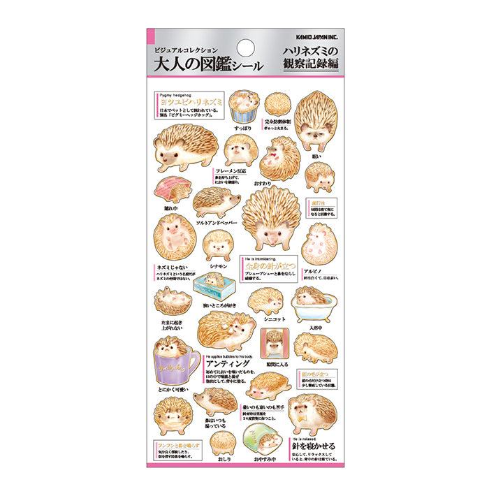 Encyclopaedia for Adults Sticker - Hedgehog Observation Record - KAMIO JAPAN - Default Title by Techo Treats Stationery