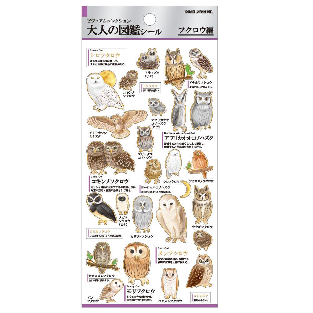 Encyclopaedia for Adults Sticker - Owl - KAMIO JAPAN - Default Title by Techo Treats Stationery