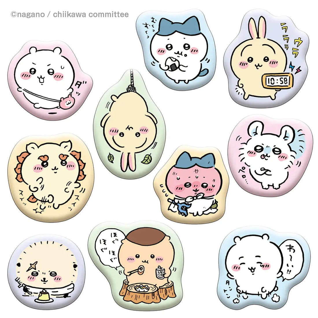 Ensky Chiikawa Marshmallow Flake Stickers - Default Title by Techo Treats Stationery