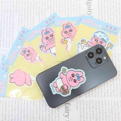 Ensky Opanchu Usagi Panty Rabbit Mini Die-cut Sticker (2) - Default Title by Techo Treats Stationery