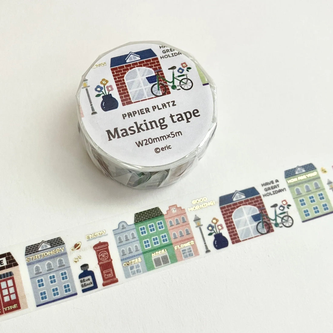 eric Masking Tape with Gold Foil - Favorite Place - Papier Platz - Default Title by Techo Treats Stationery