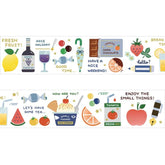 eric Masking Tape with Gold Foil - FRUITS - Papier Platz - Default Title by Techo Treats Stationery