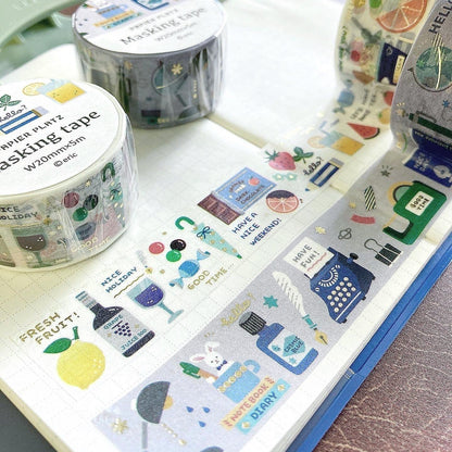 eric Masking Tape with Gold Foil - MY DESK - Papier Platz - Default Title by Techo Treats Stationery