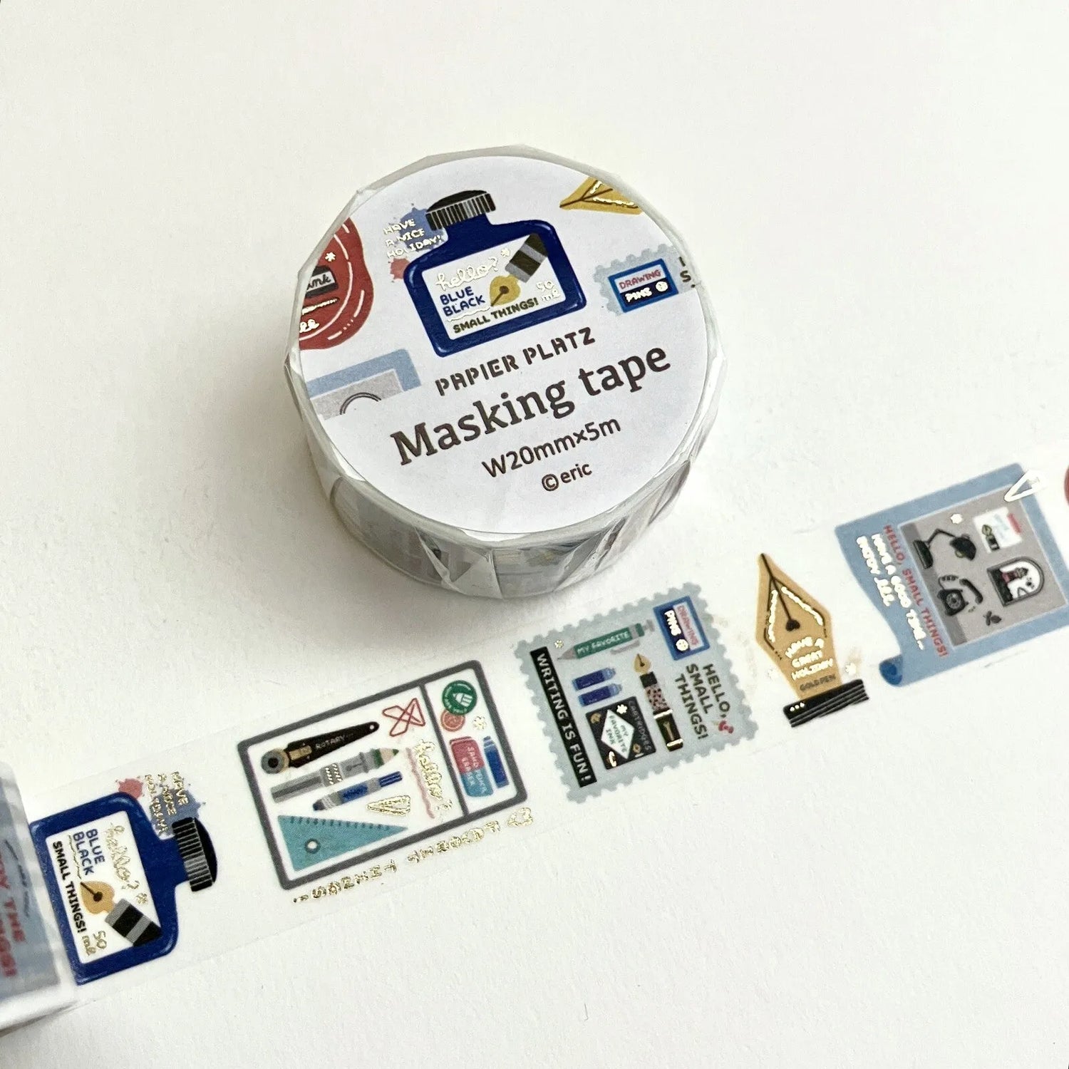 eric Masking Tape with Gold Foil - Writing Tools - Papier Platz - Default Title by Techo Treats Stationery