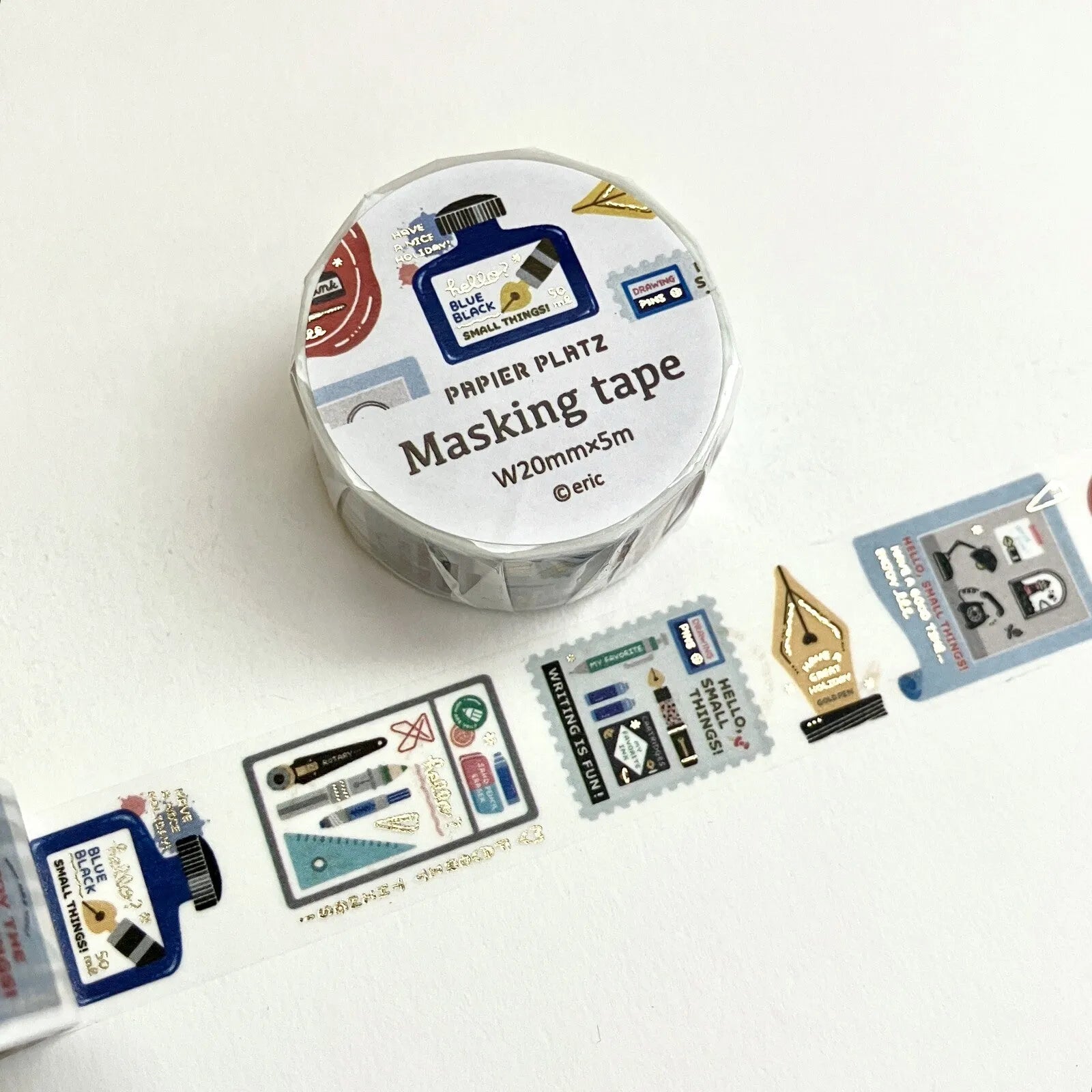 eric Masking Tape with Gold Foil - Writing Tools - Papier Platz - Default Title by Techo Treats Stationery