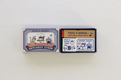 eric Matchbox Rubber Stamp Set - Coffee Shop - Techo Treats