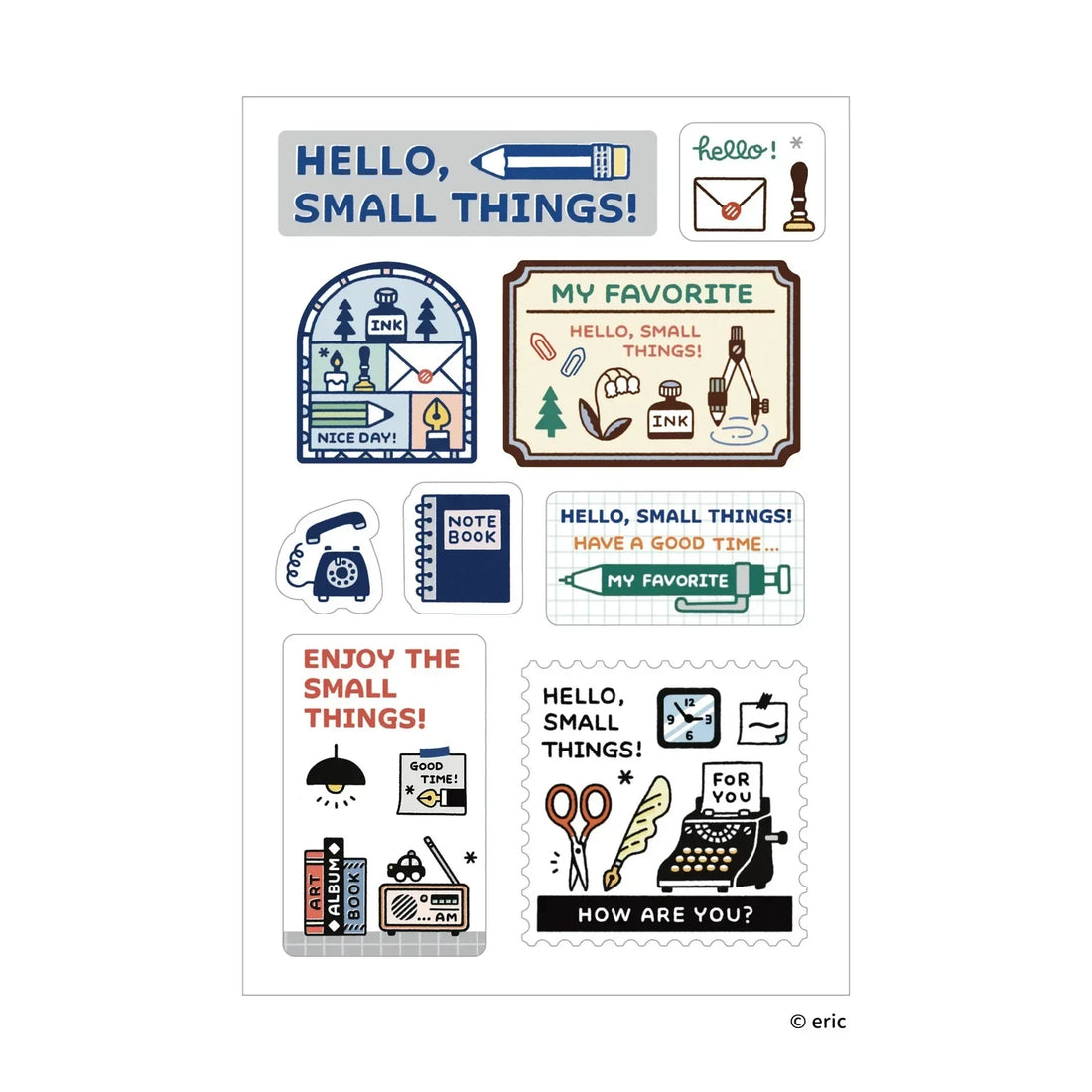 eric Washable MULTI-STICKER - MY DESK - Techo Treats