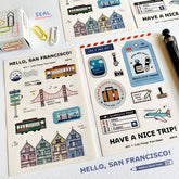 eric x CTFJ Sticker Sheet - San Francisco Special (2 designs) - Papier Platz - Hello San Francisco! by Techo Treats Stationery