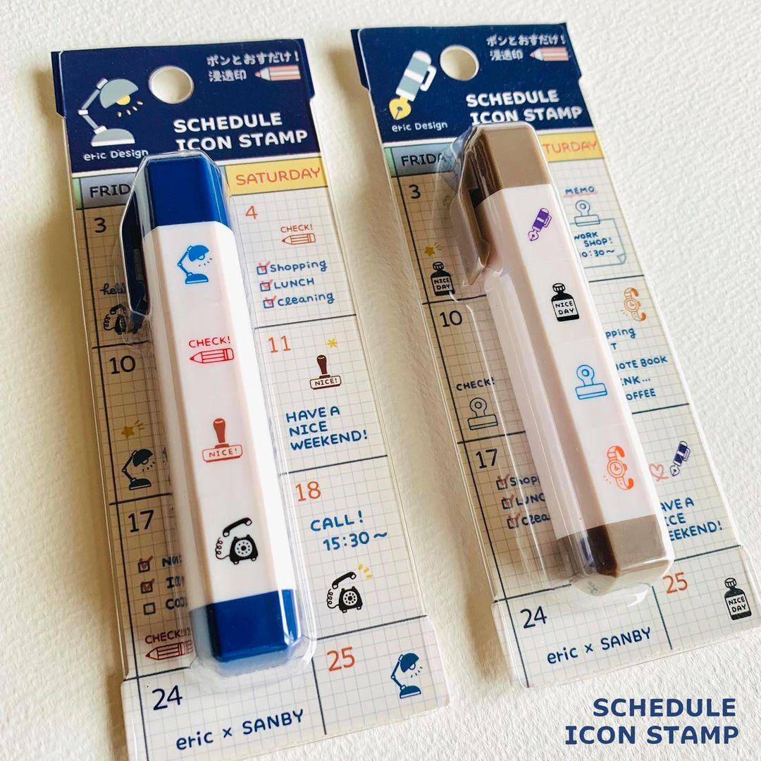 eric x Sanby Schedule Icon Penetrating Stamp - Enjoy - Techo Treats