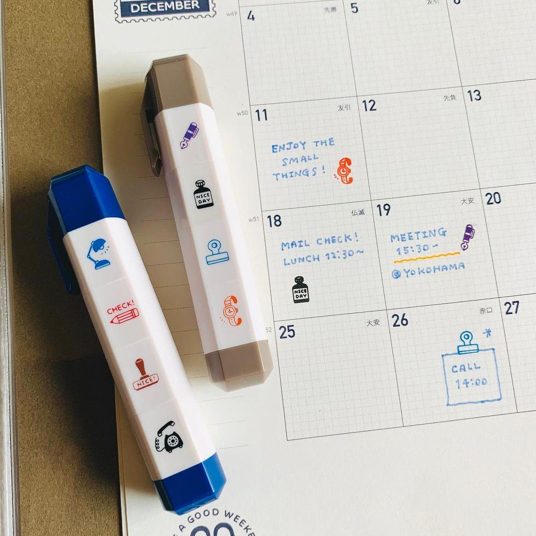 eric x Sanby Schedule Icon Stamp - My Desk - Techo Treats