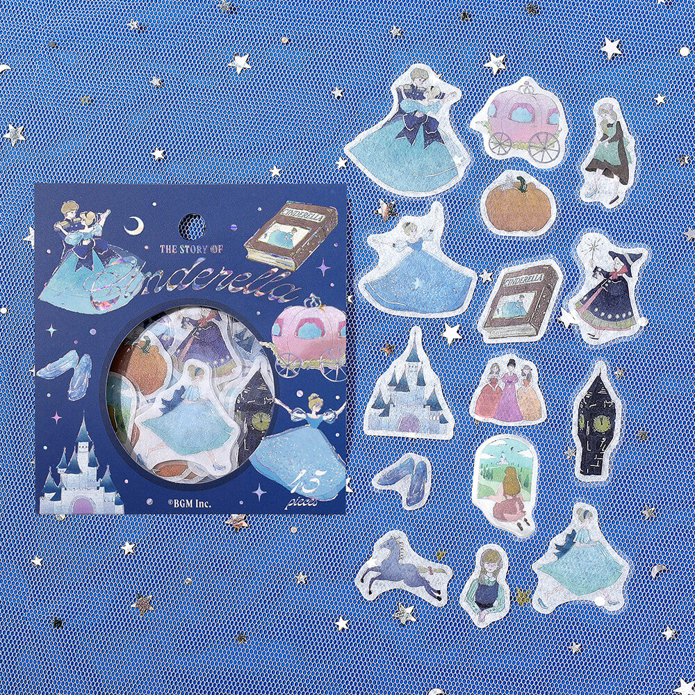 Fairy Tale Foil-stamped Flake Seal - Blue - Techo Treats