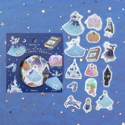 Fairy Tale Foil-stamped Flake Seal - Cinderella - Techo Treats