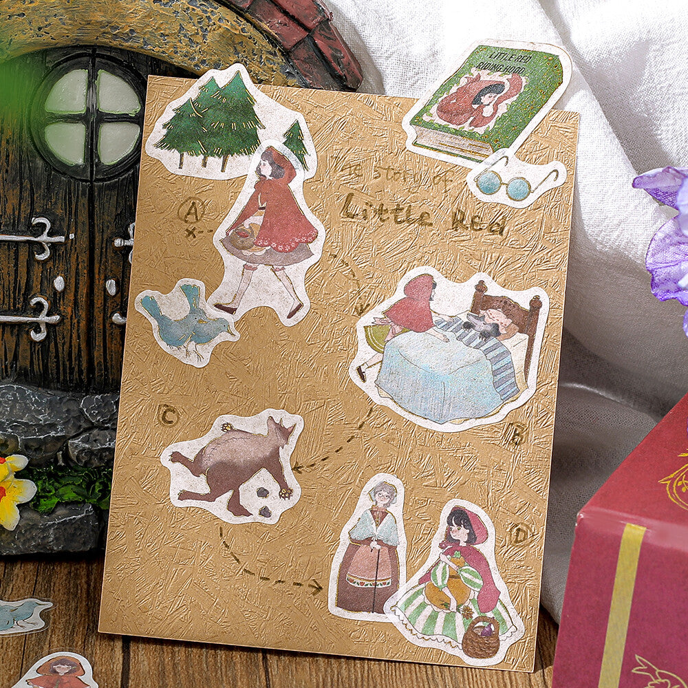 Fairy Tale Foil-stamped Flake Seal - Red Riding Hood - Techo Treats