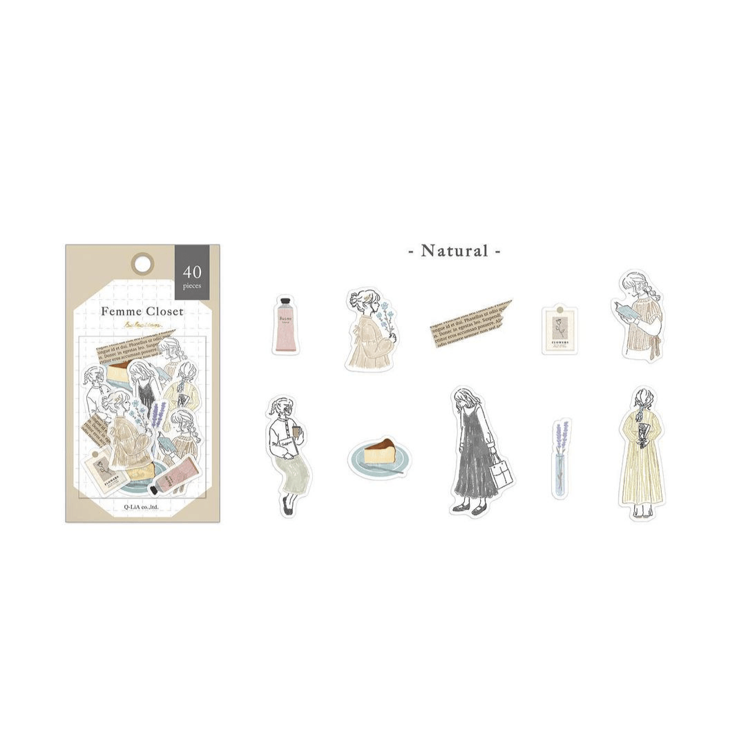 Femme Closet Flake Stickers - Natural - Techo Treats