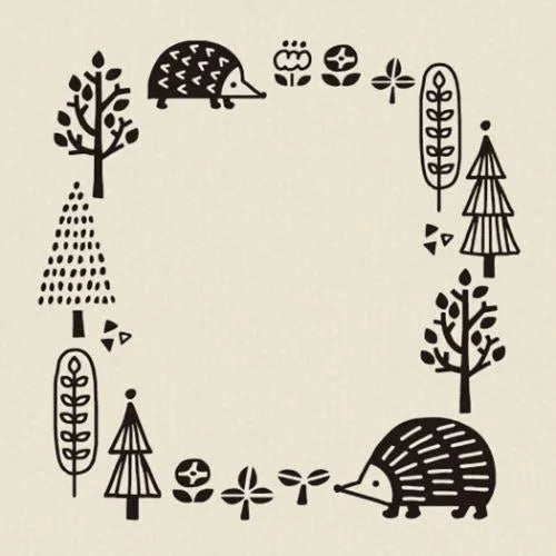 FIKA Frame Rubber Stamp - Hedgehog - Techo Treats