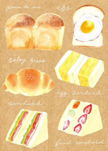 Freshly Baked Bread Town Deco Seal - Asago Pan (Toast) - Furukawa Shiko - Default Title by Techo Treats Stationery