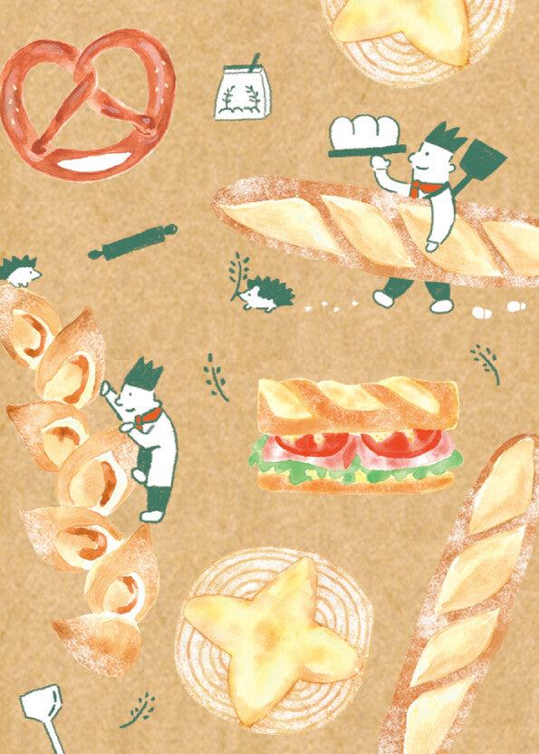 Freshly Baked Bread Town Deco Seal - Kari Kari Bakery (Baguette) - Furukawa Shiko - Default Title by Techo Treats Stationery