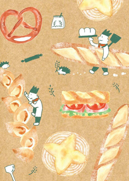 Freshly Baked Bread Town Deco Seal - Kari Kari Bakery (Baguette) - Furukawa Shiko - Default Title by Techo Treats Stationery