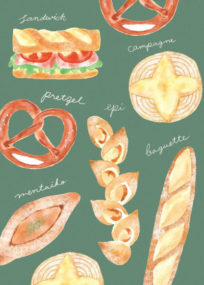 Freshly Baked Bread Town Deco Seal - Kari Kari Bakery (Baguette) - Furukawa Shiko - Default Title by Techo Treats Stationery