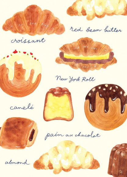 Freshly Baked Bread Town Deco Seal - Mikazuki Bakery (Croissant) - Furukawa Shiko - Default Title by Techo Treats Stationery