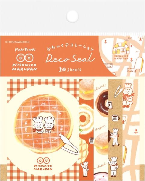 Freshly Baked Bread Town Deco Seal - Nico Nico Marupan (Donut) - Furukawa Shiko - Default Title by Techo Treats Stationery