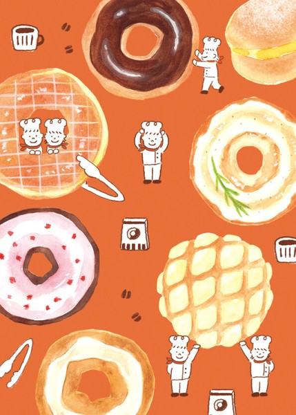 Freshly Baked Bread Town Deco Seal - Nico Nico Marupan (Donut) - Furukawa Shiko - Default Title by Techo Treats Stationery